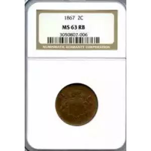 Two cent pieces-Two cent pieces 1864-73 -Copper (3)